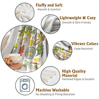 Italian Summer Scrapbook Throw Blanket Limoncello Seafood Coastal Italy La Dolce Vita TS02