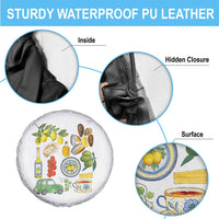 Italian Summer Scrapbook Spare Tire Cover Limoncello Seafood Coastal Italy La Dolce Vita TS02