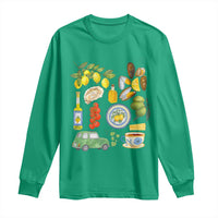 Italian Summer Scrapbook Long Sleeve Shirt Limoncello Seafood Coastal Italy La Dolce Vita TS02