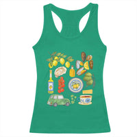 Italian Summer Scrapbook Racerback Tank Top Limoncello Seafood Coastal Italy La Dolce Vita TS02