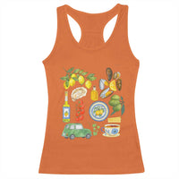 Italian Summer Scrapbook Racerback Tank Top Limoncello Seafood Coastal Italy La Dolce Vita TS02