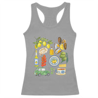 Italian Summer Scrapbook Racerback Tank Top Limoncello Seafood Coastal Italy La Dolce Vita TS02