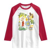Italian Summer Scrapbook Raglan Shirt Limoncello Seafood Coastal Italy La Dolce Vita TS02