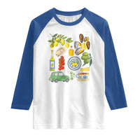Italian Summer Scrapbook Raglan Shirt Limoncello Seafood Coastal Italy La Dolce Vita TS02
