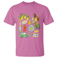 Italian Summer Scrapbook T Shirt Limoncello Seafood Coastal Italy La Dolce Vita TS02
