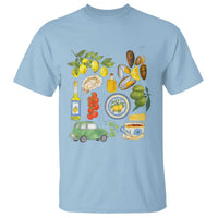 Italian Summer Scrapbook T Shirt Limoncello Seafood Coastal Italy La Dolce Vita TS02