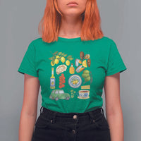 Italian Summer Scrapbook T Shirt For Women Limoncello Seafood Coastal Italy La Dolce Vita TS02