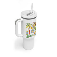 Italian Summer Scrapbook Tumbler With Handle Limoncello Seafood Coastal Italy La Dolce Vita TS02