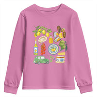 Italian Summer Scrapbook Youth Sweatshirt Limoncello Seafood Coastal Italy La Dolce Vita TS02