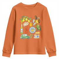 Italian Summer Scrapbook Youth Sweatshirt Limoncello Seafood Coastal Italy La Dolce Vita TS02