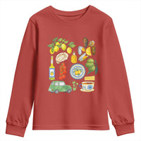 Italian Summer Scrapbook Youth Sweatshirt Limoncello Seafood Coastal Italy La Dolce Vita TS02