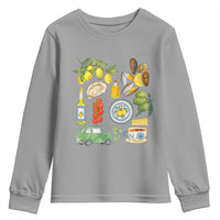 Italian Summer Scrapbook Youth Sweatshirt Limoncello Seafood Coastal Italy La Dolce Vita TS02
