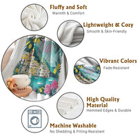 Ciao Bella Italy Amalfi Coast Throw Blanket Lemons and Florals Nostalgic Village - Wonder Print Shop