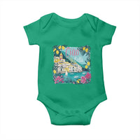 Ciao Bella Italy Amalfi Coast Baby Onesie Lemons and Florals Nostalgic Village - Wonder Print Shop