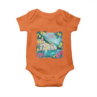 Ciao Bella Italy Amalfi Coast Baby Onesie Lemons and Florals Nostalgic Village - Wonder Print Shop