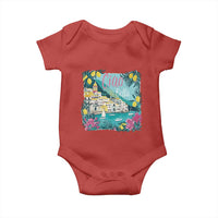 Ciao Bella Italy Amalfi Coast Baby Onesie Lemons and Florals Nostalgic Village - Wonder Print Shop