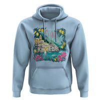 Ciao Bella Italy Amalfi Coast Hoodie Lemons and Florals Nostalgic Village - Wonder Print Shop