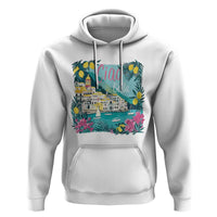 Ciao Bella Italy Amalfi Coast Hoodie Lemons and Florals Nostalgic Village - Wonder Print Shop