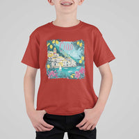 Ciao Bella Italy Amalfi Coast T Shirt For Kid Lemons and Florals Nostalgic Village - Wonder Print Shop
