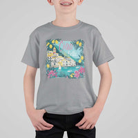 Ciao Bella Italy Amalfi Coast T Shirt For Kid Lemons and Florals Nostalgic Village - Wonder Print Shop