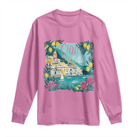 Ciao Bella Italy Amalfi Coast Long Sleeve Shirt Lemons and Florals Nostalgic Village - Wonder Print Shop