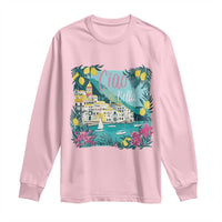 Ciao Bella Italy Amalfi Coast Long Sleeve Shirt Lemons and Florals Nostalgic Village - Wonder Print Shop