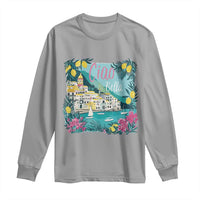 Ciao Bella Italy Amalfi Coast Long Sleeve Shirt Lemons and Florals Nostalgic Village - Wonder Print Shop