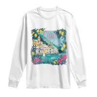 Ciao Bella Italy Amalfi Coast Long Sleeve Shirt Lemons and Florals Nostalgic Village - Wonder Print Shop