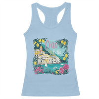 Ciao Bella Italy Amalfi Coast Racerback Tank Top Lemons and Florals Nostalgic Village - Wonder Print Shop