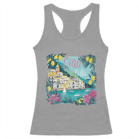 Ciao Bella Italy Amalfi Coast Racerback Tank Top Lemons and Florals Nostalgic Village - Wonder Print Shop