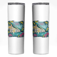 Ciao Bella Italy Amalfi Coast Skinny Tumbler Lemons and Florals Nostalgic Village - Wonder Print Shop