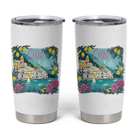 Ciao Bella Italy Amalfi Coast Tumbler Cup Lemons and Florals Nostalgic Village - Wonder Print Shop