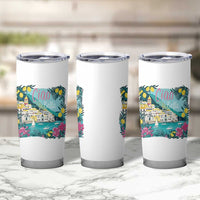 Ciao Bella Italy Amalfi Coast Tumbler Cup Lemons and Florals Nostalgic Village - Wonder Print Shop