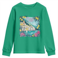 Ciao Bella Italy Amalfi Coast Youth Sweatshirt Lemons and Florals Nostalgic Village - Wonder Print Shop
