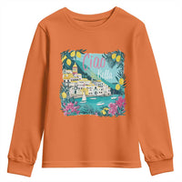 Ciao Bella Italy Amalfi Coast Youth Sweatshirt Lemons and Florals Nostalgic Village - Wonder Print Shop