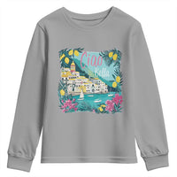 Ciao Bella Italy Amalfi Coast Youth Sweatshirt Lemons and Florals Nostalgic Village - Wonder Print Shop