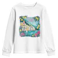 Ciao Bella Italy Amalfi Coast Youth Sweatshirt Lemons and Florals Nostalgic Village - Wonder Print Shop