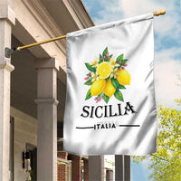 Sicilia Italia Fresh Lemon Garden Flag Italian Sicilians Floral Citrus from Southern Italy - Wonder Print Shop