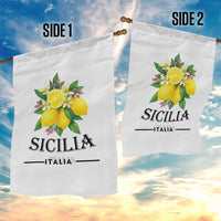 Sicilia Italia Fresh Lemon Garden Flag Italian Sicilians Floral Citrus from Southern Italy - Wonder Print Shop