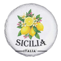 Sicilia Italia Fresh Lemon Spare Tire Cover Italian Sicilians Floral Citrus from Southern Italy - Wonder Print Shop
