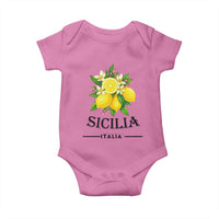 Sicilia Italia Fresh Lemon Baby Onesie Italian Sicilians Floral Citrus from Southern Italy - Wonder Print Shop
