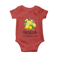 Sicilia Italia Fresh Lemon Baby Onesie Italian Sicilians Floral Citrus from Southern Italy - Wonder Print Shop