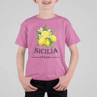Sicilia Italia Fresh Lemon T Shirt For Kid Italian Sicilians Floral Citrus from Southern Italy - Wonder Print Shop