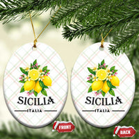 Sicilia Italia Fresh Lemon Ceramic Ornament Italian Sicilians Floral Citrus from Southern Italy - Wonder Print Shop