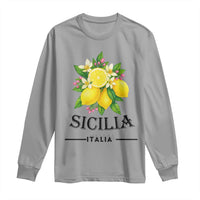 Sicilia Italia Fresh Lemon Long Sleeve Shirt Italian Sicilians Floral Citrus from Southern Italy - Wonder Print Shop
