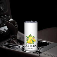 Sicilia Italia Fresh Lemon Skinny Tumbler Italian Sicilians Floral Citrus from Southern Italy - Wonder Print Shop