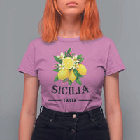 Sicilia Italia Fresh Lemon T Shirt For Women Italian Sicilians Floral Citrus from Southern Italy - Wonder Print Shop