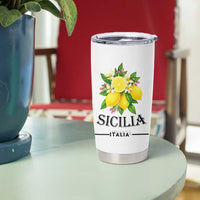 Sicilia Italia Fresh Lemon Tumbler Cup Italian Sicilians Floral Citrus from Southern Italy - Wonder Print Shop
