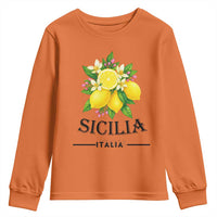 Sicilia Italia Fresh Lemon Youth Sweatshirt Italian Sicilians Floral Citrus from Southern Italy - Wonder Print Shop