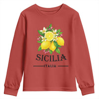 Sicilia Italia Fresh Lemon Youth Sweatshirt Italian Sicilians Floral Citrus from Southern Italy - Wonder Print Shop